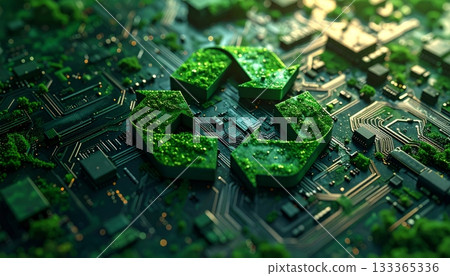 Green computer circuit board macro with processor chip and electronic hardware components Green computer circuit board macro with processor chip and electronic hardware components 133365336