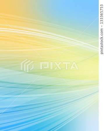 夢幻般的波浪紋摘要背景素材_淺藍色x黃色 133365753