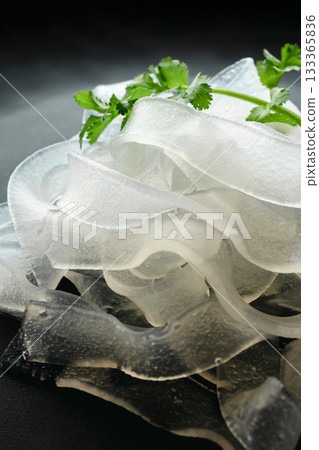 Boiled danmyeon, Korean thick glass noodles 133365836