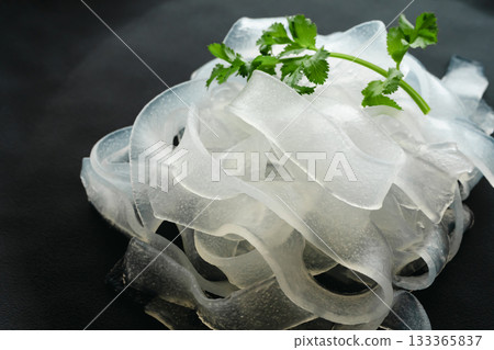 Boiled danmyeon, Korean thick glass noodles 133365837