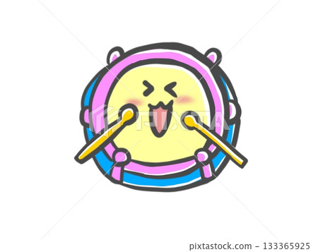 微笑著的彩色鼓 微笑著的彩色鼓 133365925