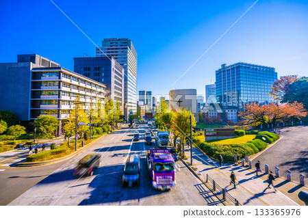 Tokyo cityscape in Japan: We must not forget that tragedy...View of Showakan in front of Kudanshita Station...=November 21st 133365976