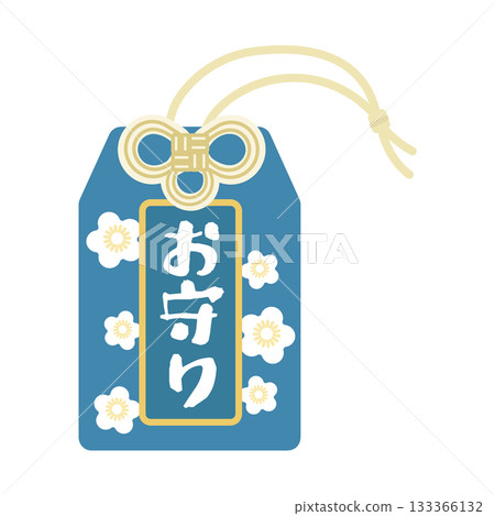 Amulet (omamori) illustration (blue) 133366132