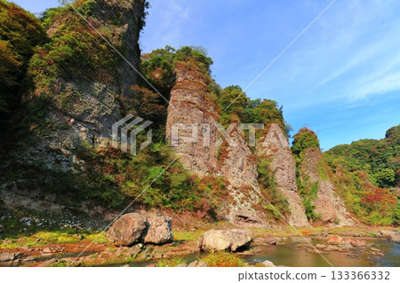 [Oita Prefecture] Autumn leaves at Nabeyama (Sannomiya view) 133366332