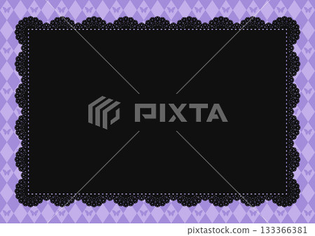 Central lace x butterfly & diamond pattern (purple) Central lace x butterfly & diamond pattern (purple) 133366381