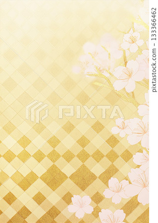 背景素材：櫻花，日式圖案 133366462