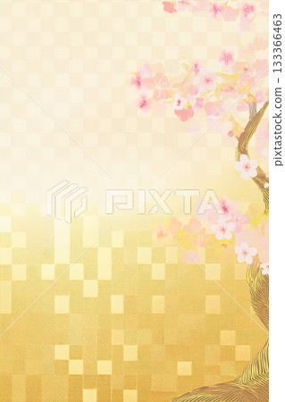 背景素材：櫻花，日式圖案 133366463