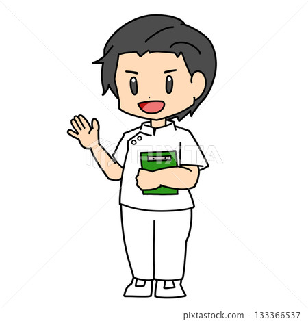 Male nurse explaining Male nurse explaining 133366537