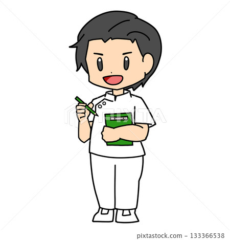 Male nurse interviewing Male nurse interviewing 133366538