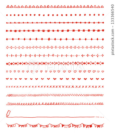 用色鉛筆畫的各種線條 用色鉛筆畫的各種線條 133366540