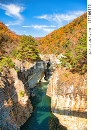 栃木縣日光市：紅葉染紅的龍王峽和鬼怒川 133366556