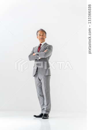 Businessman portrait, full body, arms crossed Businessman portrait, full body, arms crossed 133366886