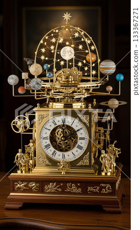 一個擁有旋轉恆星和行星的天體鐘 133367271