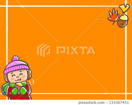Children's frame eating sweet potatoes Children's frame eating sweet potatoes 133367451