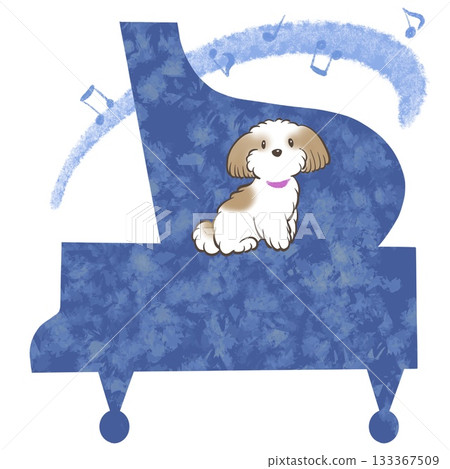 Piano and dog Piano and dog 133367509