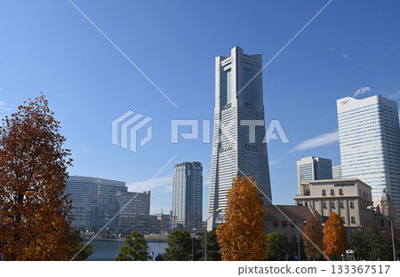 橫濱港未來21號及秋景 133367517
