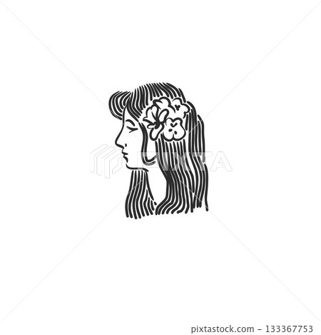 Hand drawn vector abstract outline,graphic,line vintage art nouveau ornament floral frame in calligraphic elegant modern style.Ornate floral vintage outline design concept.Vector frame elements. 133367753