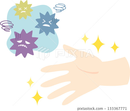 清潔的雙手和微弱的細菌 清潔的雙手和微弱的細菌 133367771