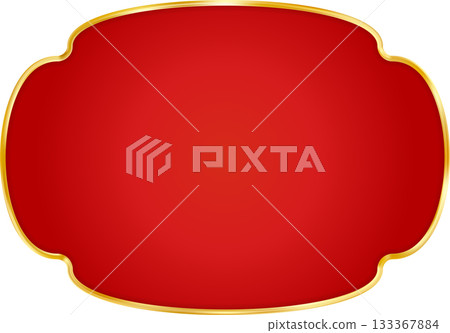 Red Gold Christmas red price tag. Vintage luxury frame Red Gold Christmas red price tag. Vintage luxury frame 133367884