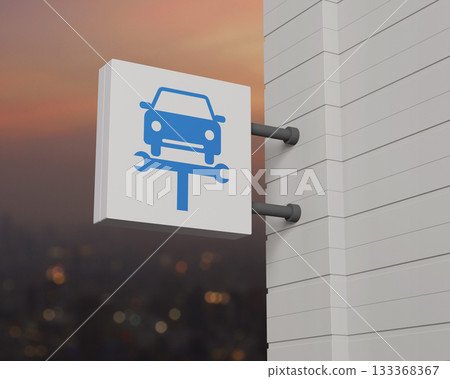 Business repair car service concept, 3D rendering 133368367