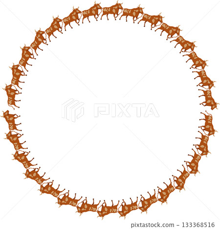Running angry Bull frame. A bucking bull, Corrida template. Vector colorful illustration flat cartoon style Running angry Bull frame. A bucking bull, Corrida template. Vector colorful illustration flat cartoon style 133368516