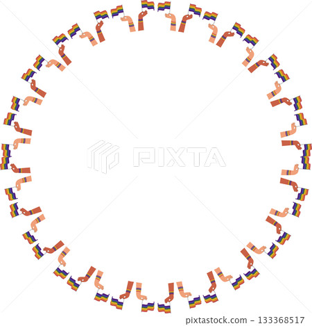 LGBT frame. Rainbow flag template. Design for greeting or wedding card, banner, social media LGBT frame. Rainbow flag template. Design for greeting or wedding card, banner, social media 133368517
