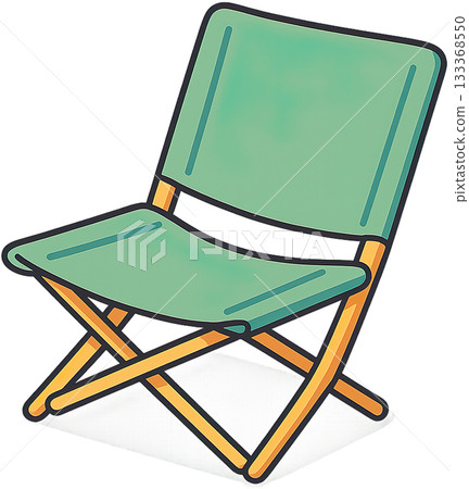 色彩鮮豔的露營裝備插圖 133368550