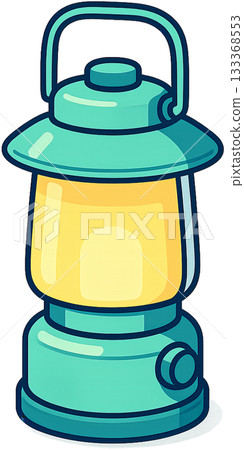 色彩鮮豔的露營裝備插圖 133368553