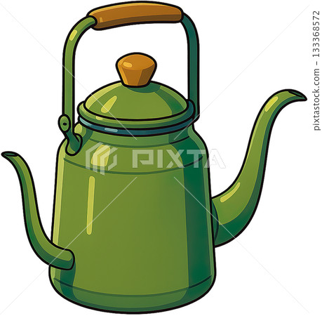 Brightly colored camping equipment illustrations 133368572