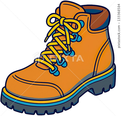 Brightly colored camping equipment illustrations Brightly colored camping equipment illustrations 133368584