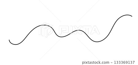 Wavy squiggle black line, doodle vector illustration, decorative abstract design element Wavy squiggle black line, doodle vector illustration, decorative abstract design element 133369137