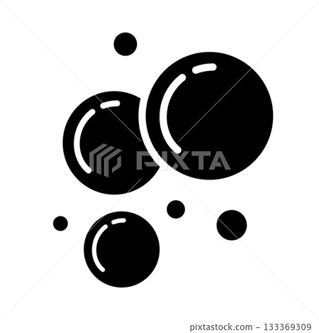 Soap foam bubbles vector icon. Fizzy drink, champagne pictogram, oxygen bubbles design Soap foam bubbles vector icon. Fizzy drink, champagne pictogram, oxygen bubbles design 133369309