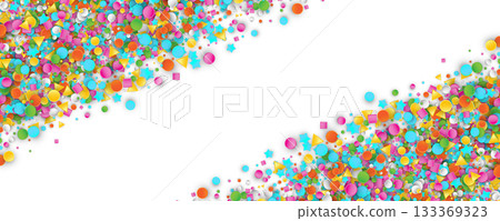 Confetti circles isolated. Round paper party confetti pattern Confetti circles isolated. Round paper party confetti pattern 133369323