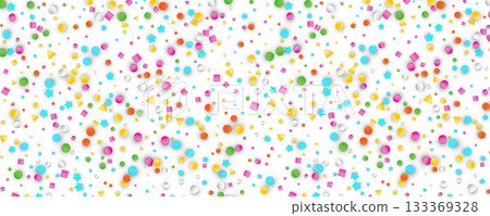 Confetti circles isolated. Round paper party confetti pattern Confetti circles isolated. Round paper party confetti pattern 133369328