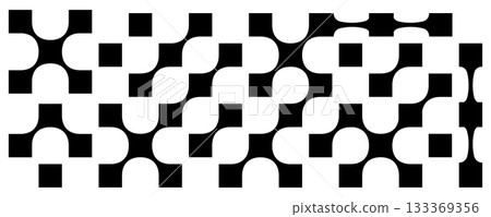 Connect square geometric pattern. Pixel metaball connections bg, pixilated abstract wallpaper 133369356