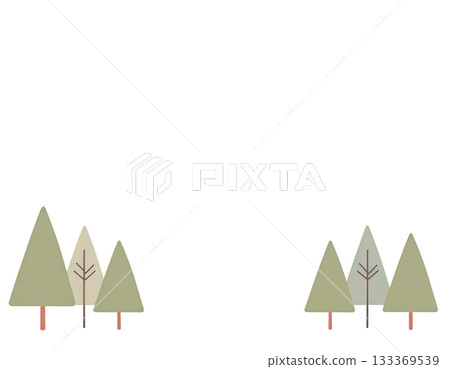 A simple Scandinavian-style background with trees growing A simple Scandinavian-style background with trees growing 133369539