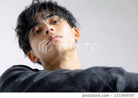 Handsome black-haired man 133369597