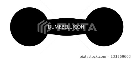 Dumbbells vector icon. Strength exercise symbol, dum bbell pictogram for sport Dumbbells vector icon. Strength exercise symbol, dum bbell pictogram for sport 133369603