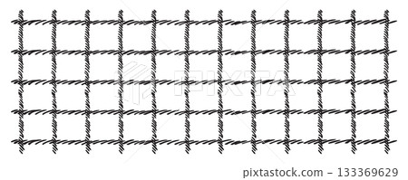 Hand drawn grid vector pattern. Check line background, stripe texture Hand drawn grid vector pattern. Check line background, stripe texture 133369629