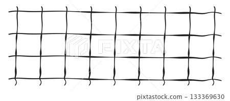 Hand drawn grid vector pattern. Check line background, stripe texture 133369630