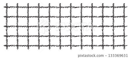 Hand drawn grid vector pattern. Check line background, stripe texture Hand drawn grid vector pattern. Check line background, stripe texture 133369631