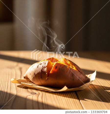 A scene of roasted sweet potatoes with a real sense of everyday life 133369704