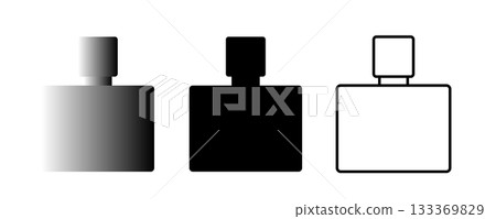 Perfume bottle vector mockup. Fragrance spray glass container icon Perfume bottle vector mockup. Fragrance spray glass container icon 133369829