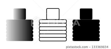 Perfume bottle vector mockup. Fragrance spray glass container icon 133369834