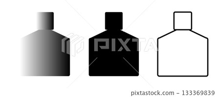 Perfume bottle vector mockup. Fragrance spray glass container icon Perfume bottle vector mockup. Fragrance spray glass container icon 133369839