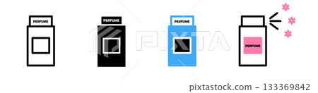 Vector icon of a men s fragrance bottle Vector icon of a men s fragrance bottle 133369842