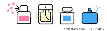 Vector icon of a men s fragrance bottle 133369847