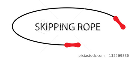 Skipping rope icon. Jump rope sport symbol Skipping rope icon. Jump rope sport symbol 133369886