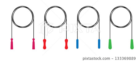 Skipping rope icon. Jump rope sport symbol Skipping rope icon. Jump rope sport symbol 133369889