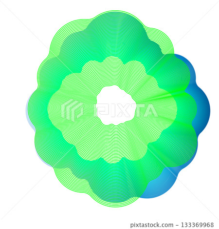 Sound wave circular line pattern. Round music vector, abstract radial icon Sound wave circular line pattern. Round music vector, abstract radial icon 133369968